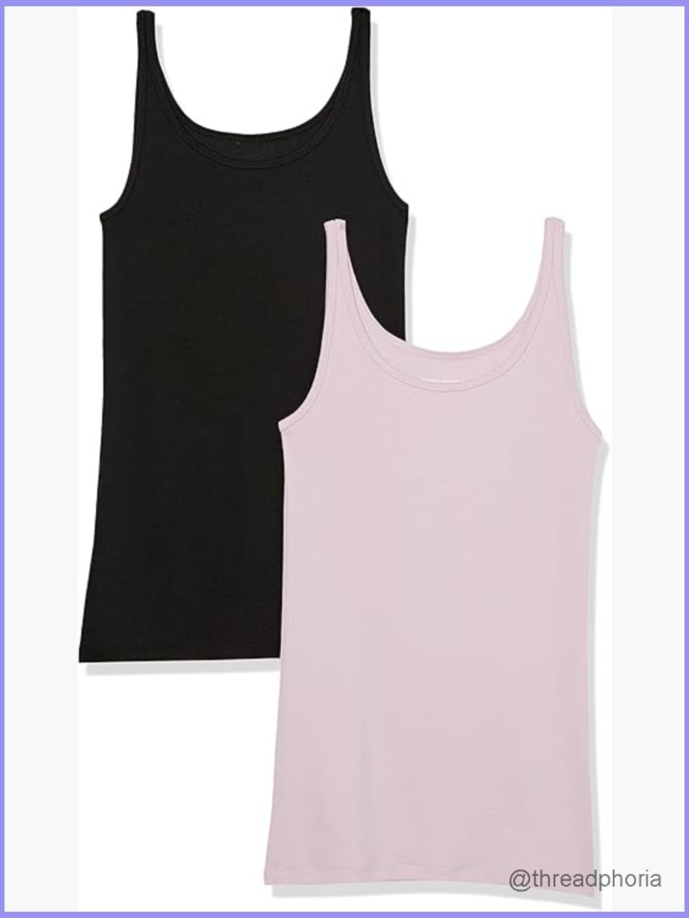 Women's Slim-Fit Thin Strap Tank Top Cotton Modal Micro Rib